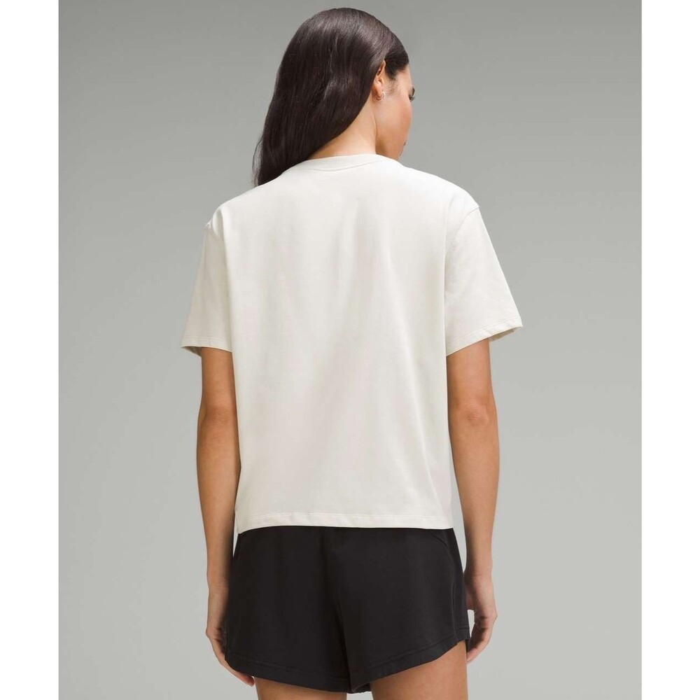 Lululemon Relaxed-Fit Cotton Jersey T-Shirt Bone (First Release) Women's XL READ - Picture 2 of 9